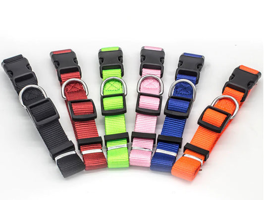 Nylon Pet Collar for Dogs and Cats (Single Piece)